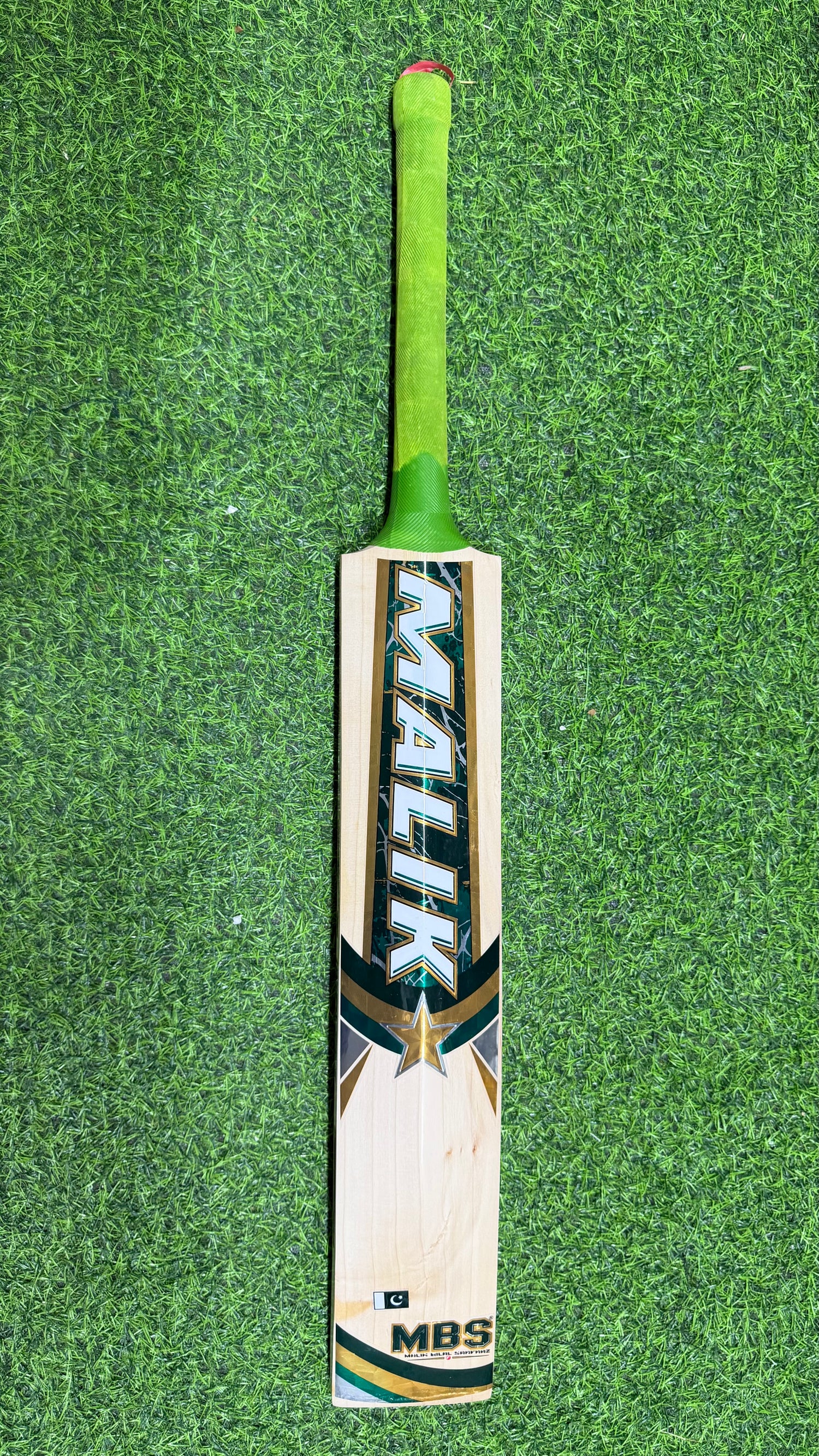 MB MALIK Players edition English Willow Cricket bat-1190g-7 Grains