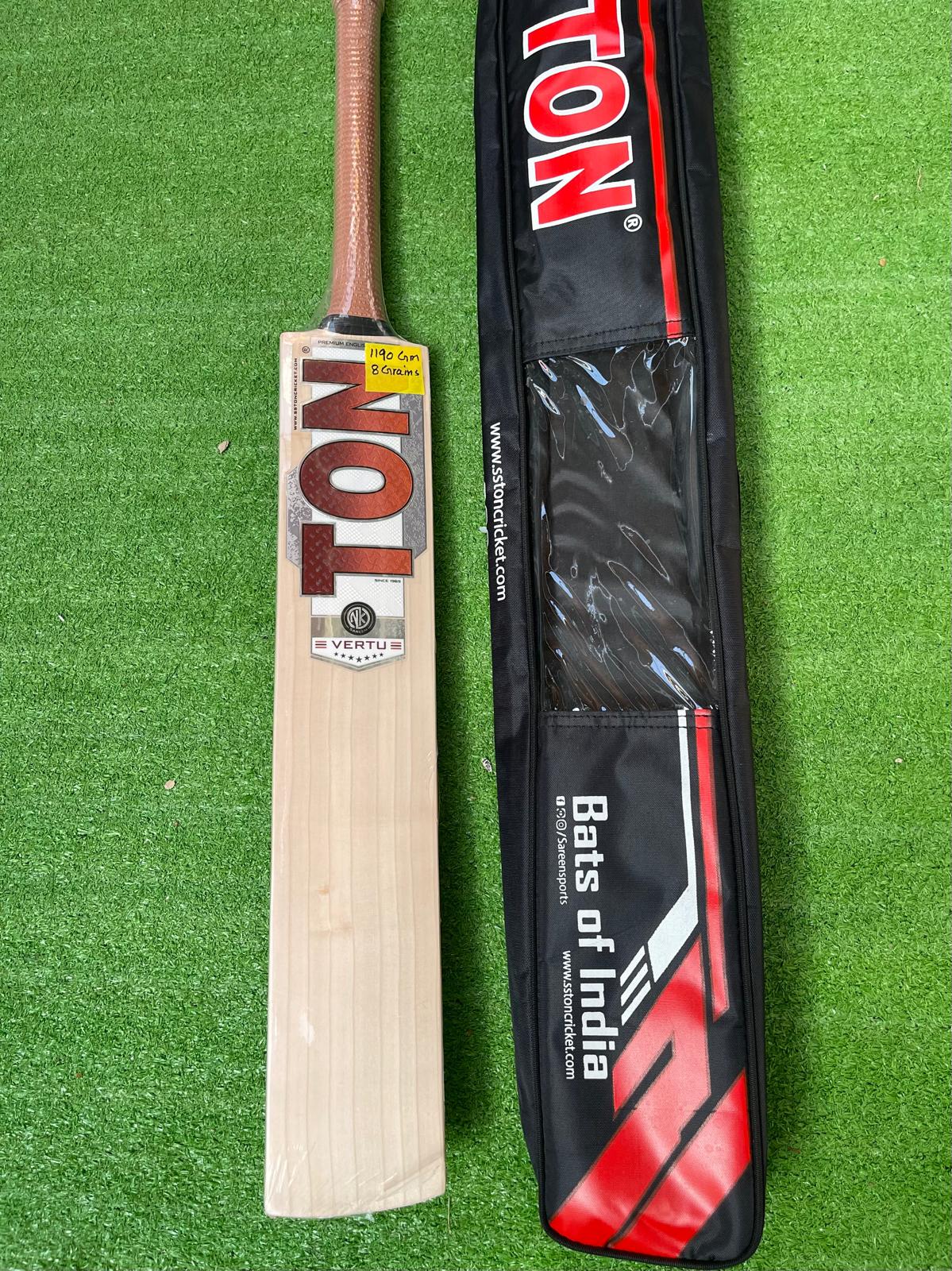 TON VERTU EDITION | English willow Cricket Bat - 8 Grains- 1190g