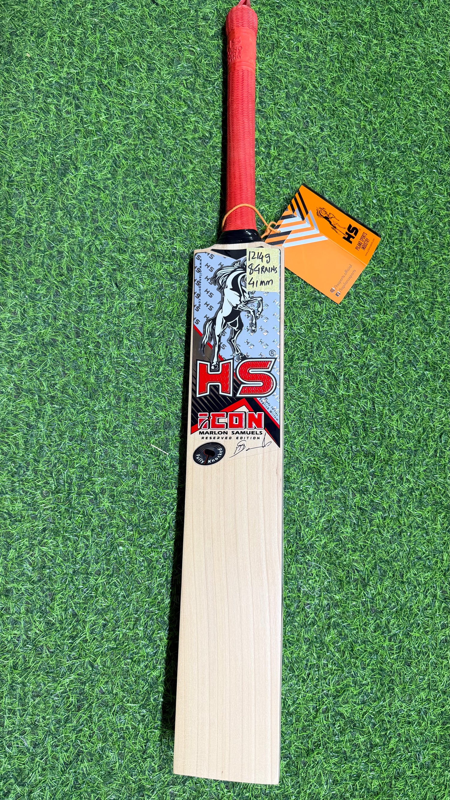 HS ICON English Willow Cricket bat-SH-8 Grains-1214g
