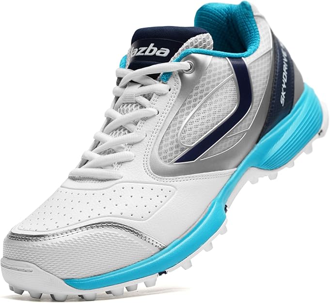 JAZBA SKYDRIVE 101T Men Cricket Shoes-White Teal