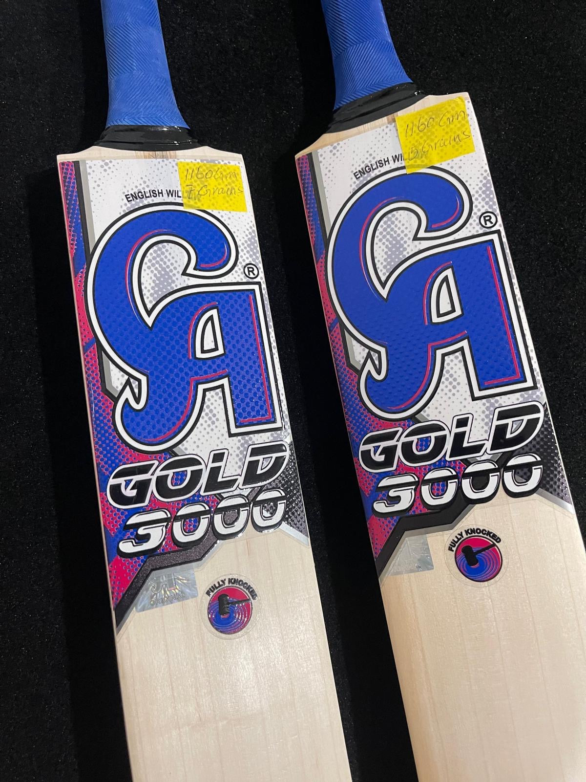 CA Gold 3000 English Willow Cricket bat | 1160g - 5 & 7 Grains - 2.7 lb