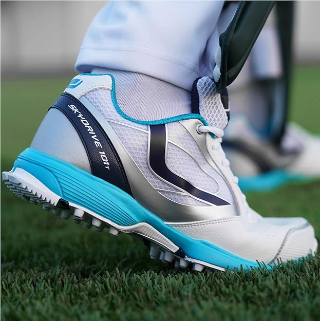 JAZBA SKYDRIVE 101T Men Cricket Shoes-White Teal