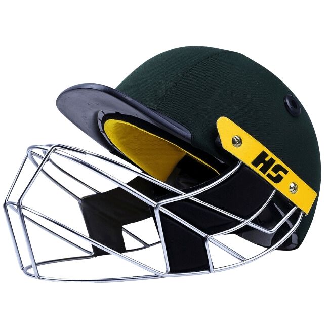 HS 41 Cricket Batting Helmet - Neck Protection | Green