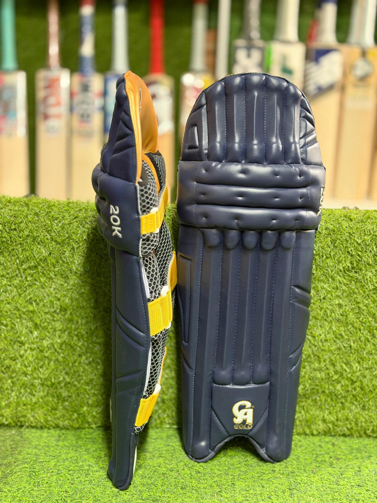CA GOLD 20K Cricket batting Pads- Navy Blue