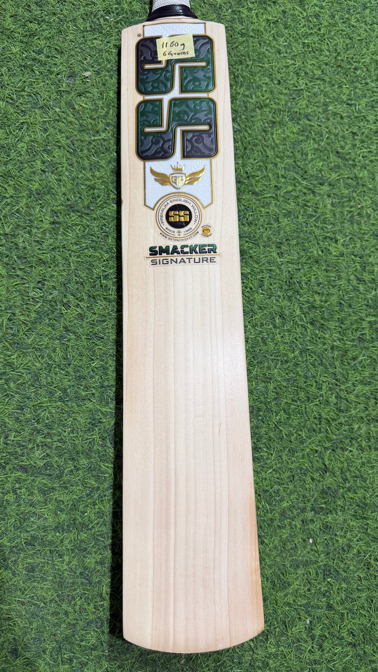SS Smacker Signature Premium English willow Cricket Bat - 6 Grains - 1160g