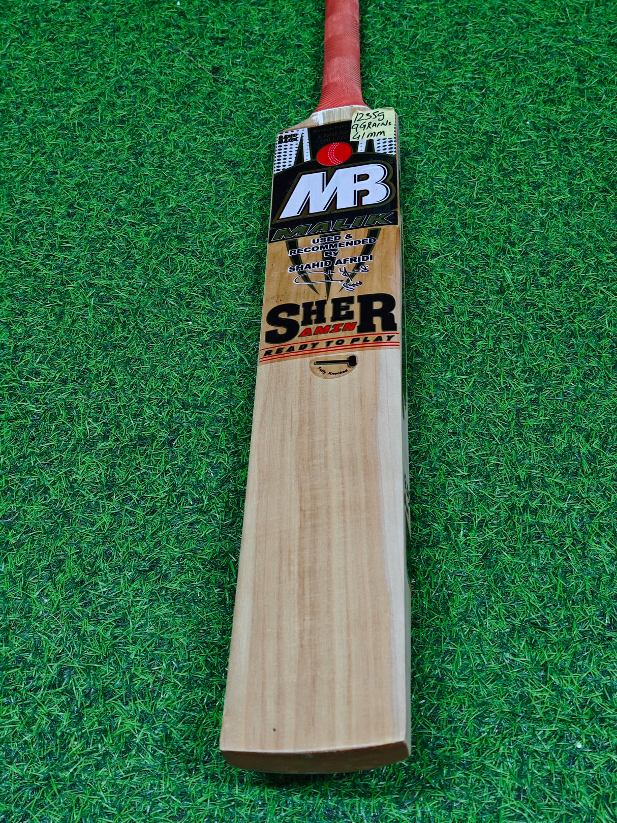 MB MALIK SHER AMIN English Willow Cricket bat-9 Grains-1235g
