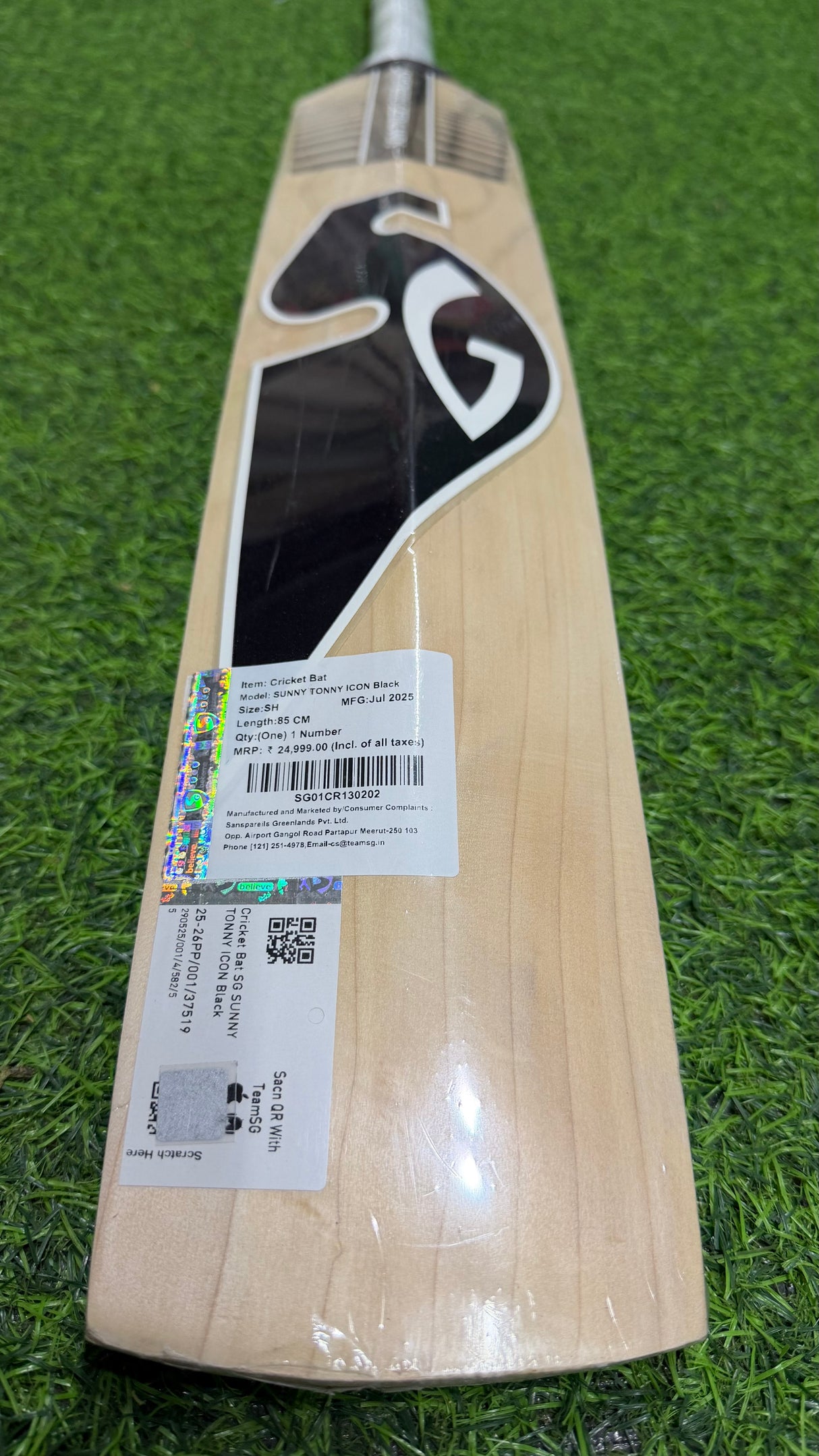SG SUNNY TONNY ICON BLACK English willow Cricket Bat -1169g - 7Grains