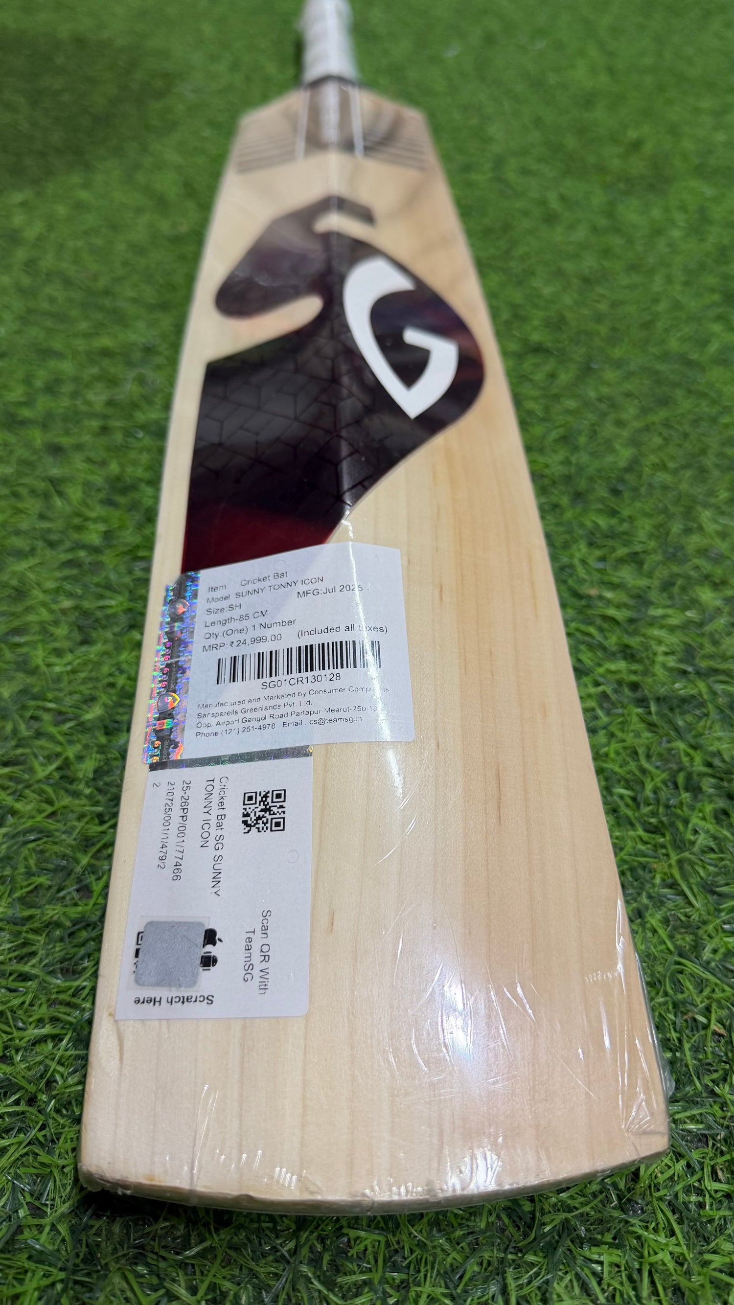 SG SUNNY TONNY ICON English willow Cricket Bat -1175g-9 Grains