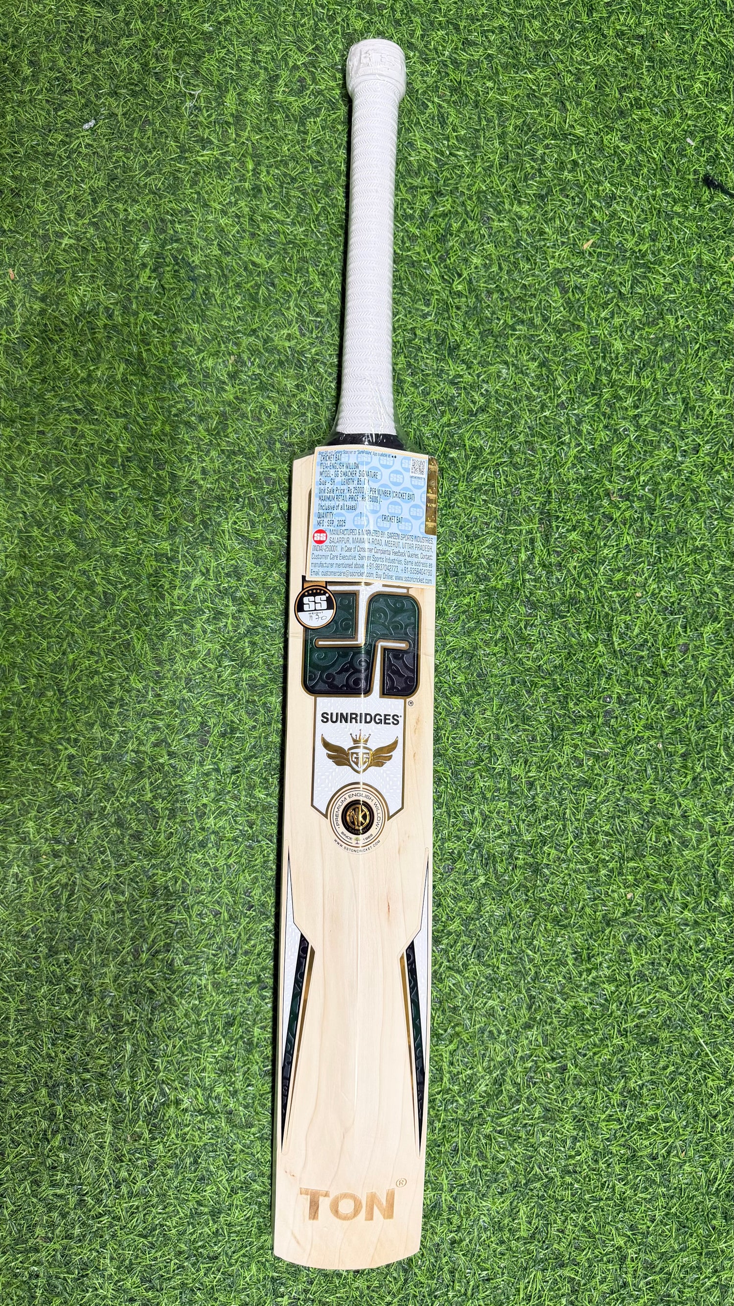 SS SMACKER SIGNATURE Premium English willow Cricket Bat - 8 Grains - 1158g