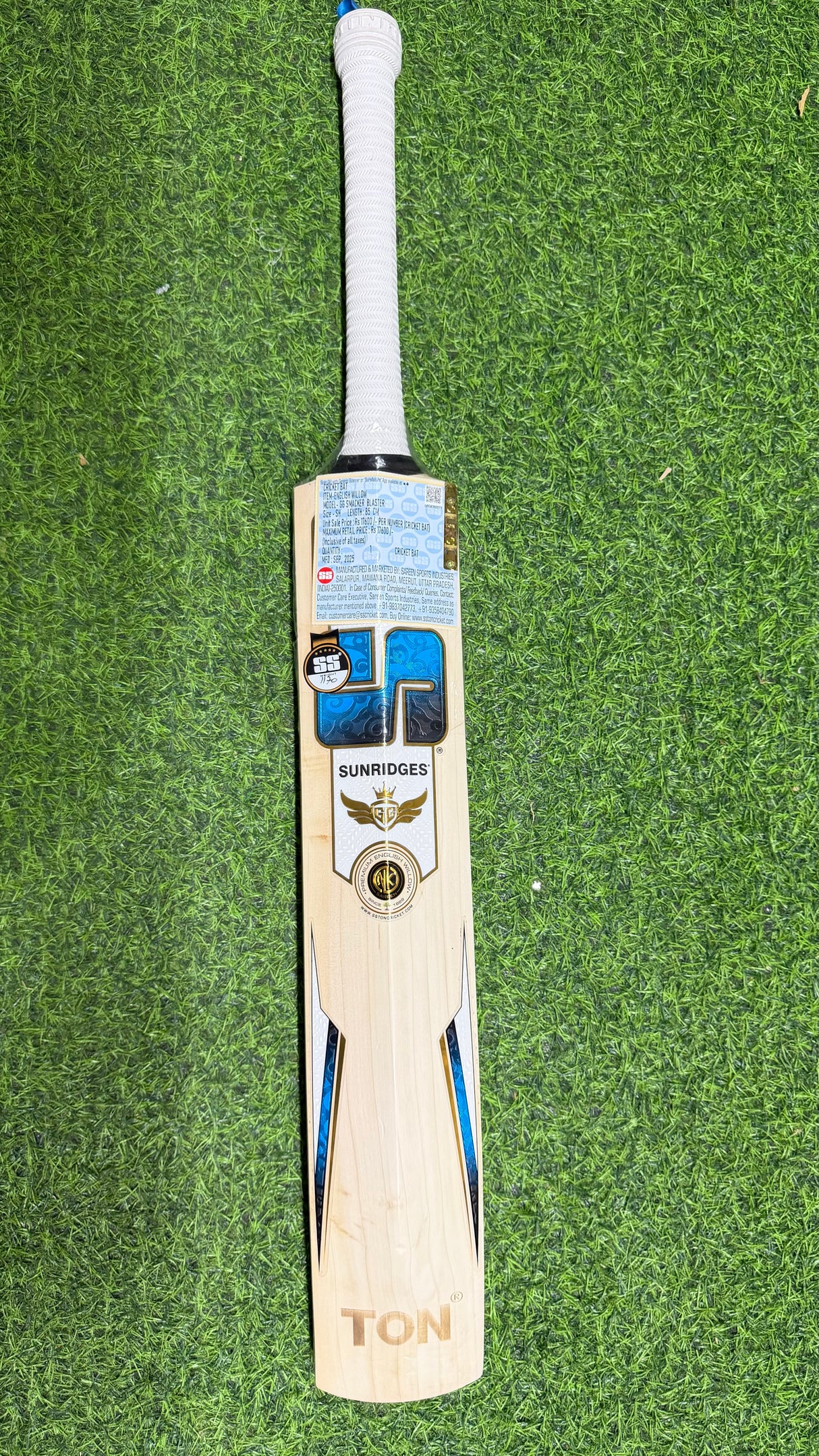 SS SMACKER BLASTER Premium English willow Cricket Bat - 7 Grains - 1170g