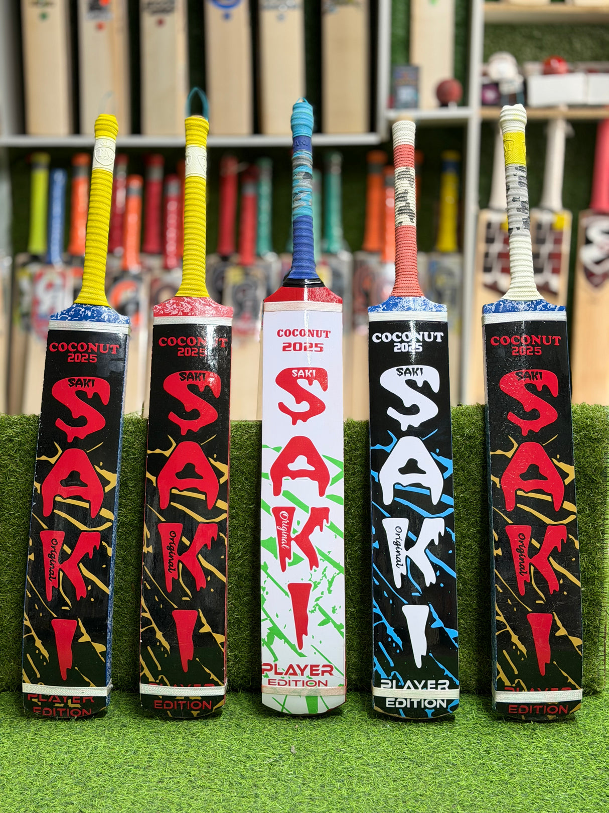 SAKI tape-ball Soft Tennis cricket bat-Coconut Willow