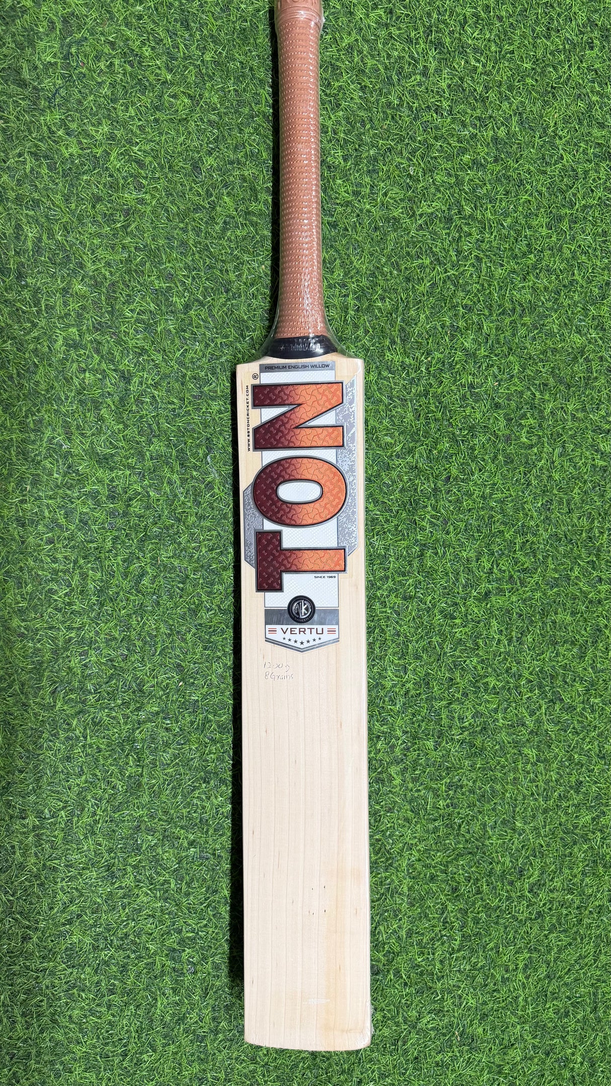 TON VERTU | English willow Cricket Bat - 8 Grains - 1200g