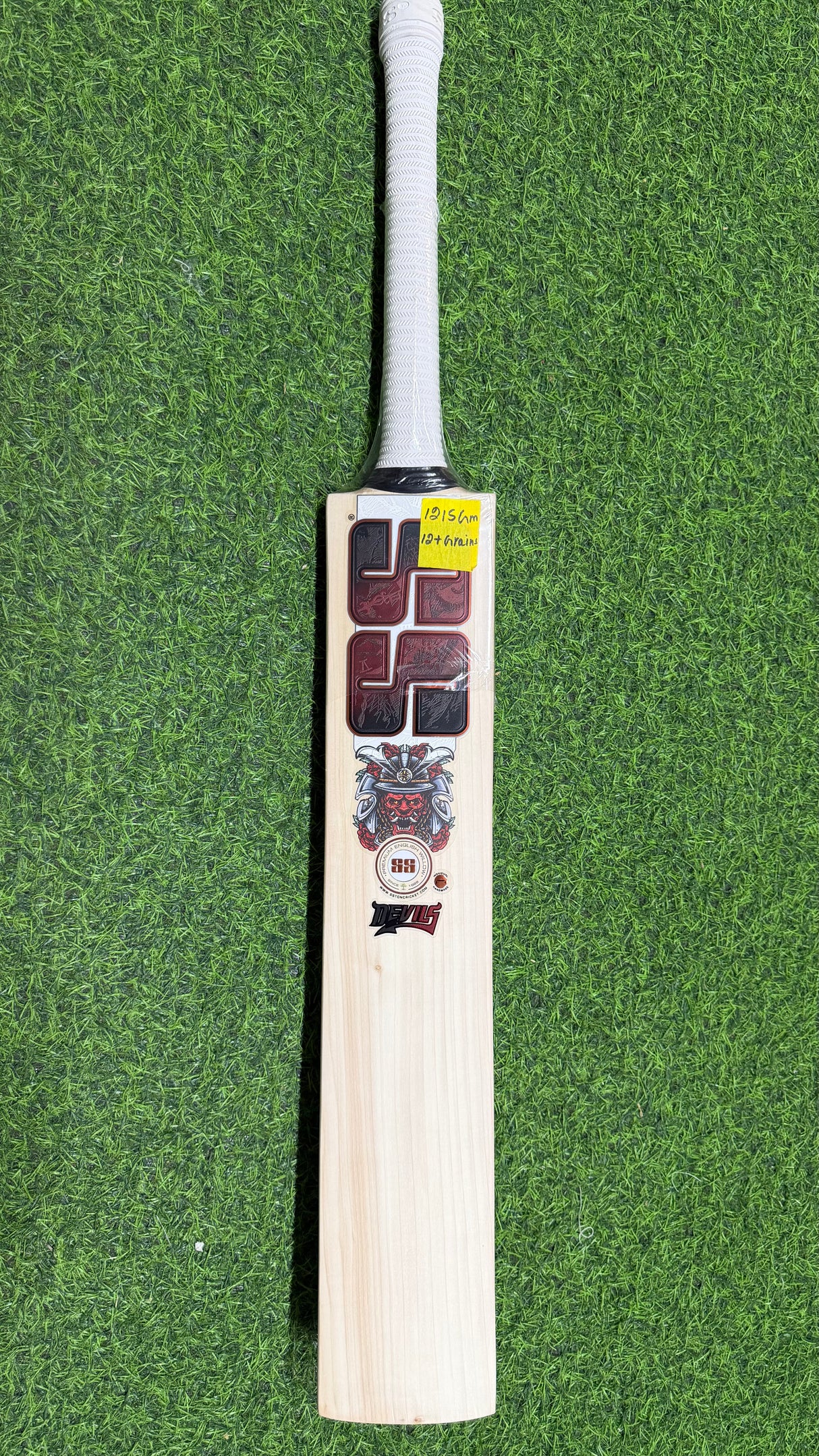 SS DEVILS Premium English willow Cricket Bat - 12+ Grains - 1215G