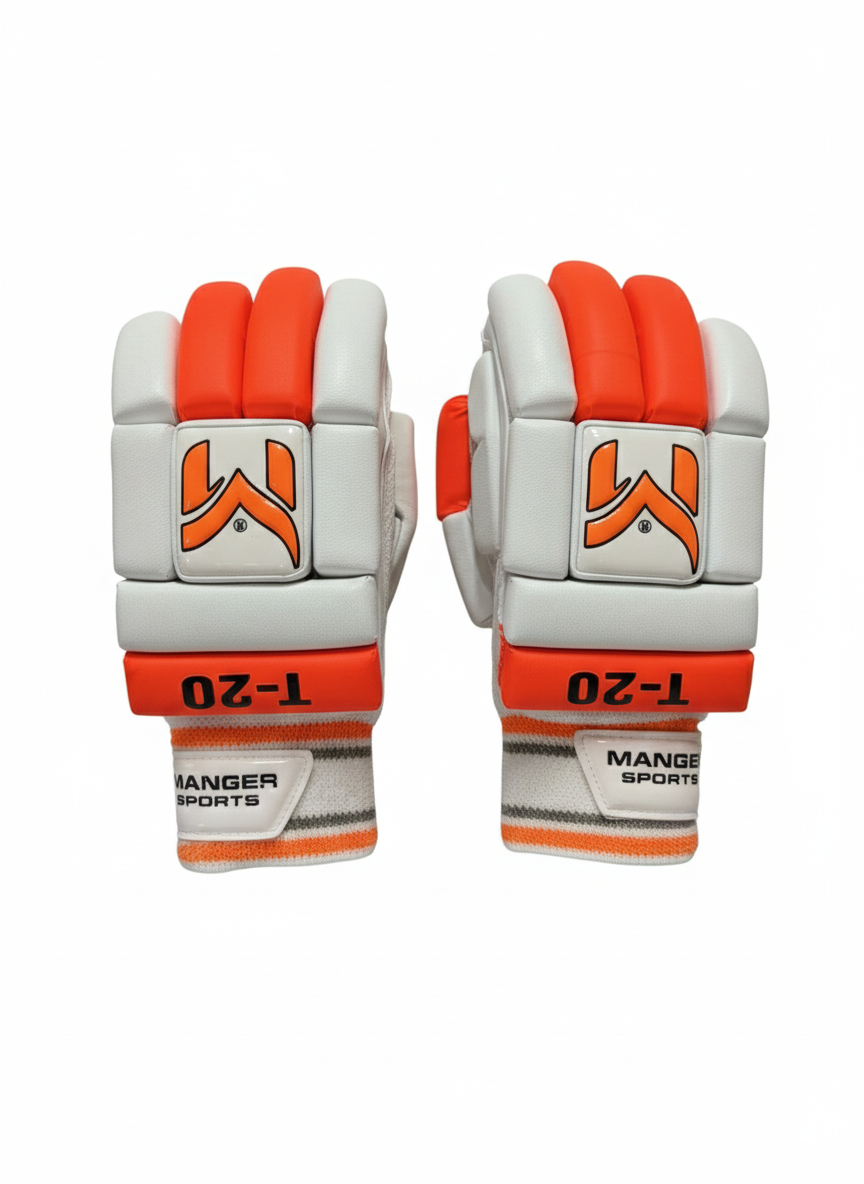Manager T-20 Cricket batting gloves - Junior- Orange
