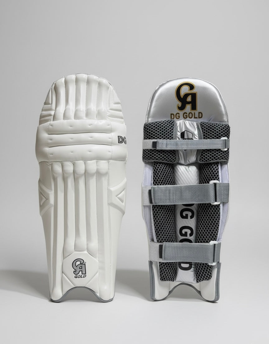 CA GOLD DG Cricket batting Pads-White