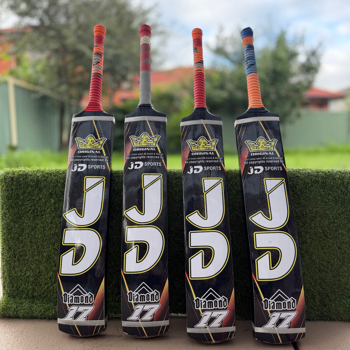 JD Tape Ball / Soft Tennis Cricket Bat-Coconut Willow Grade 1 ( Black )