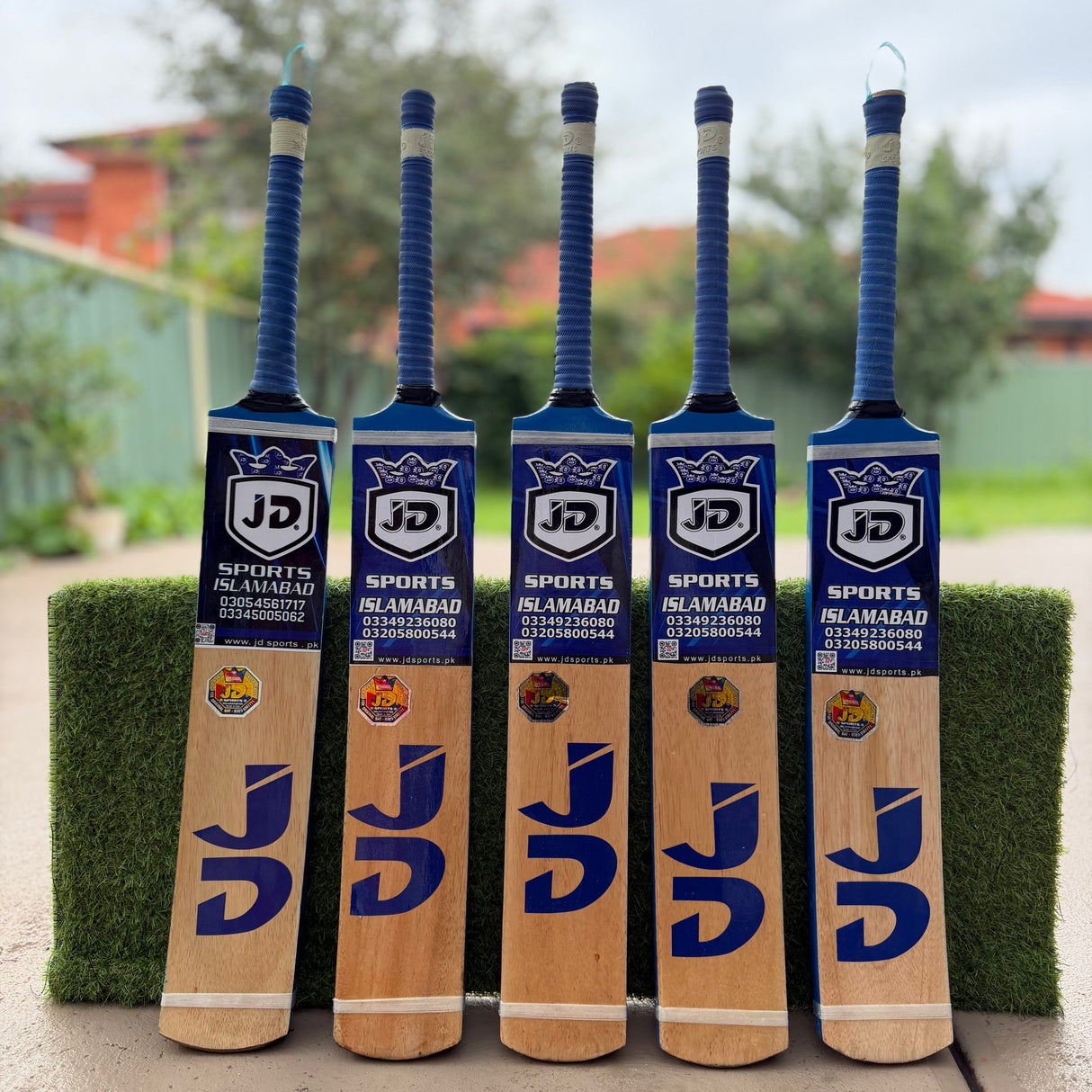 JD Tape Ball / Soft Tennis Cricket Bat-Coconut Willow Grade 1 ( Blue )