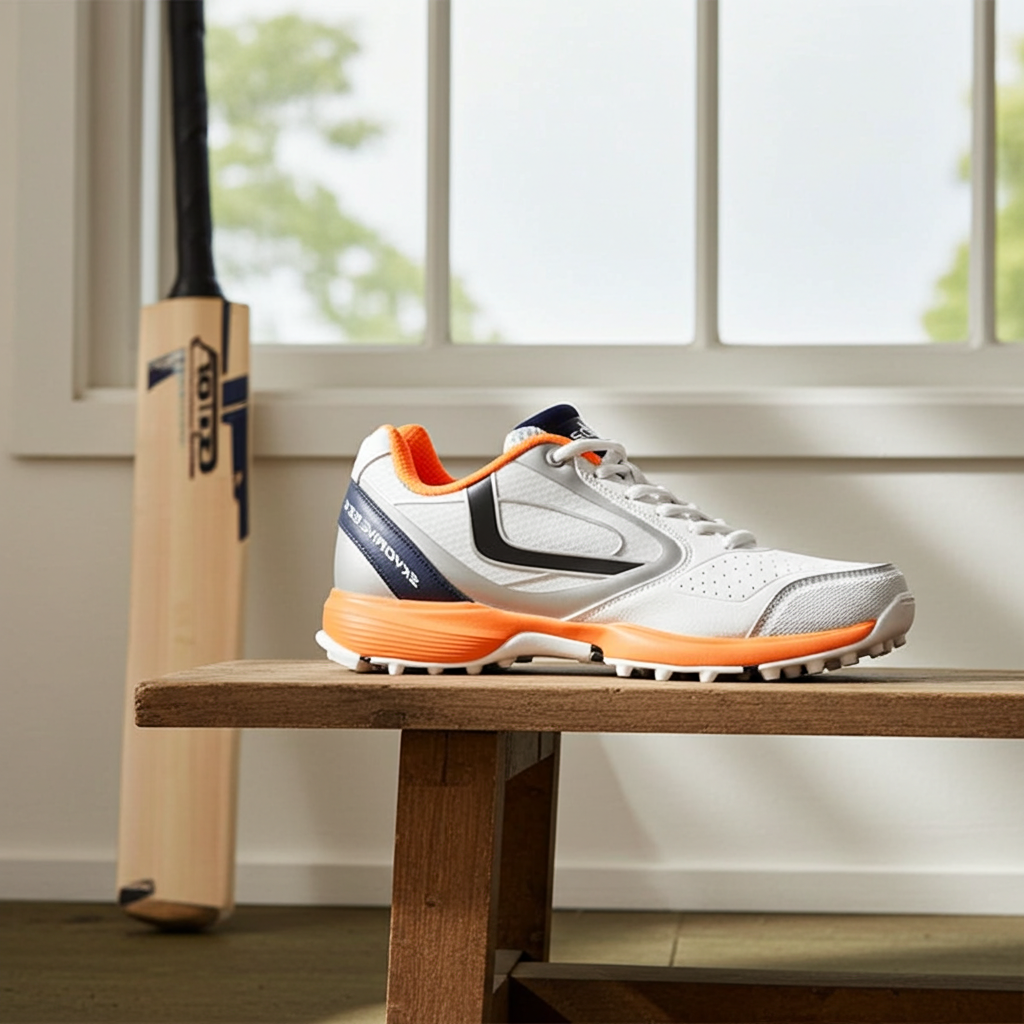 JAZBA SKYDRIVE 101T Men Cricket Shoes Navy Orange