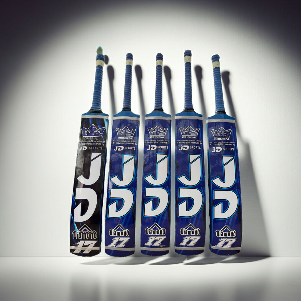 JD Tape Ball / Soft Tennis Cricket Bat-Coconut Willow Grade 1 ( Blue )