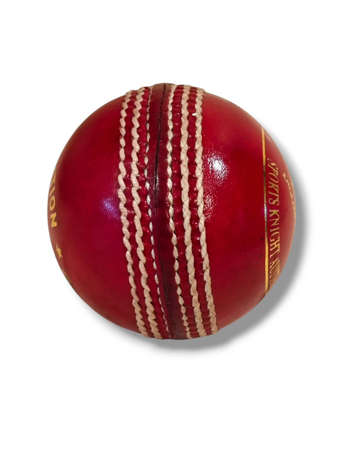 SK cricket leather ball-2 Piece- 156g- Pack of 6 balls-White/Red