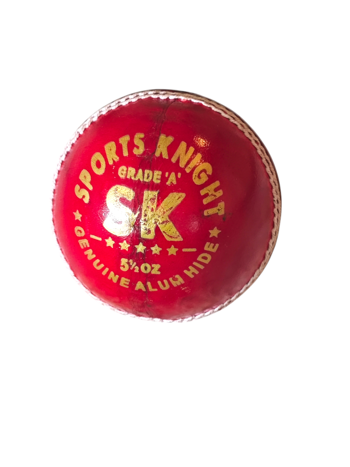 SK Test Senior cricket leather ball |4 Piece- 156g- Set of 2 | Red
