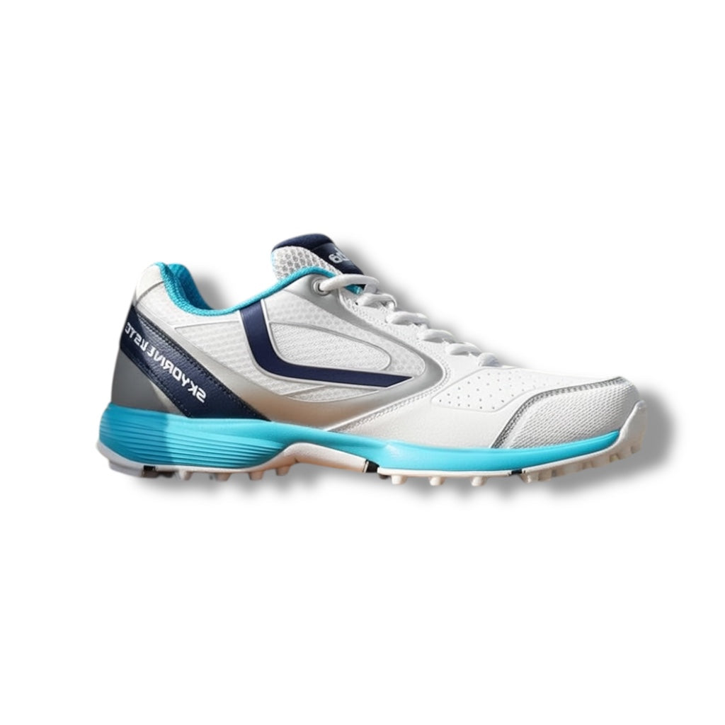 JAZBA SKYDRIVE 101T Men Cricket Shoes-White Teal