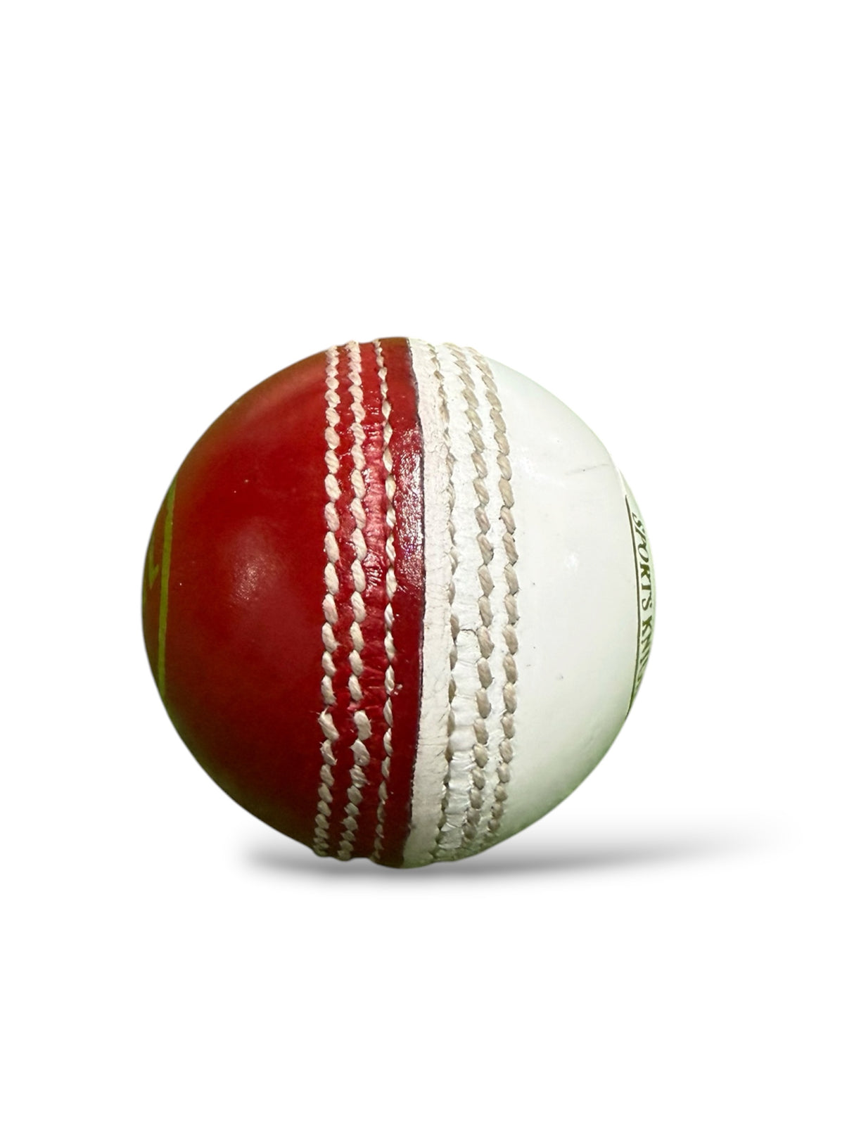 SK Senior Cricket Leather Ball | 2 Piece 156g | Red White