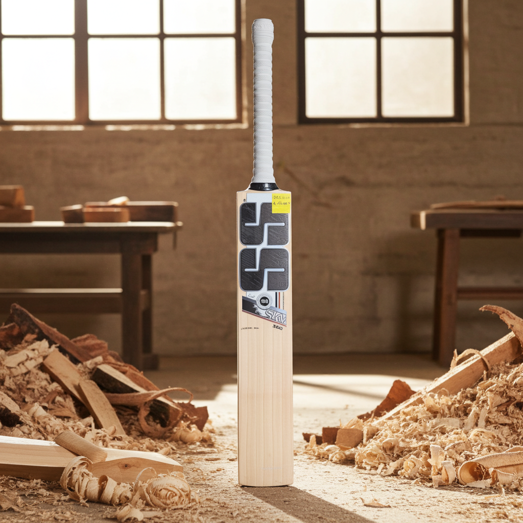 SS SKY 360 English willow Cricket Bat - 7 Grains - 1175g