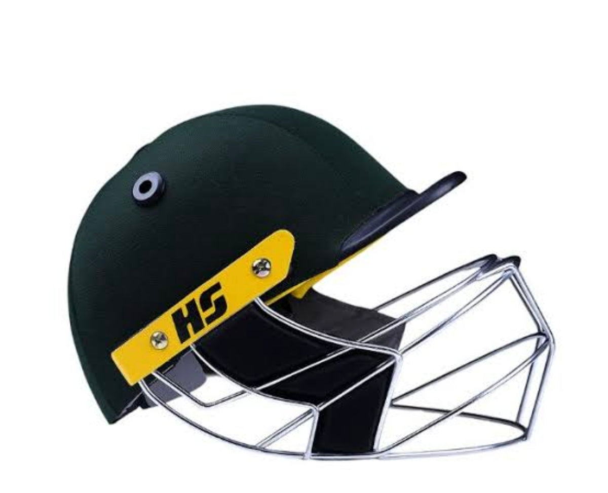 HS 41 Cricket Batting Helmet - Neck Protection | Green