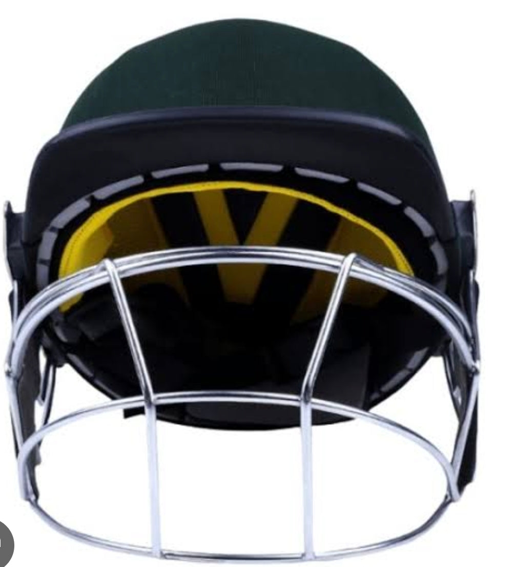 HS 41 Cricket Batting Helmet - Neck Protection | Green