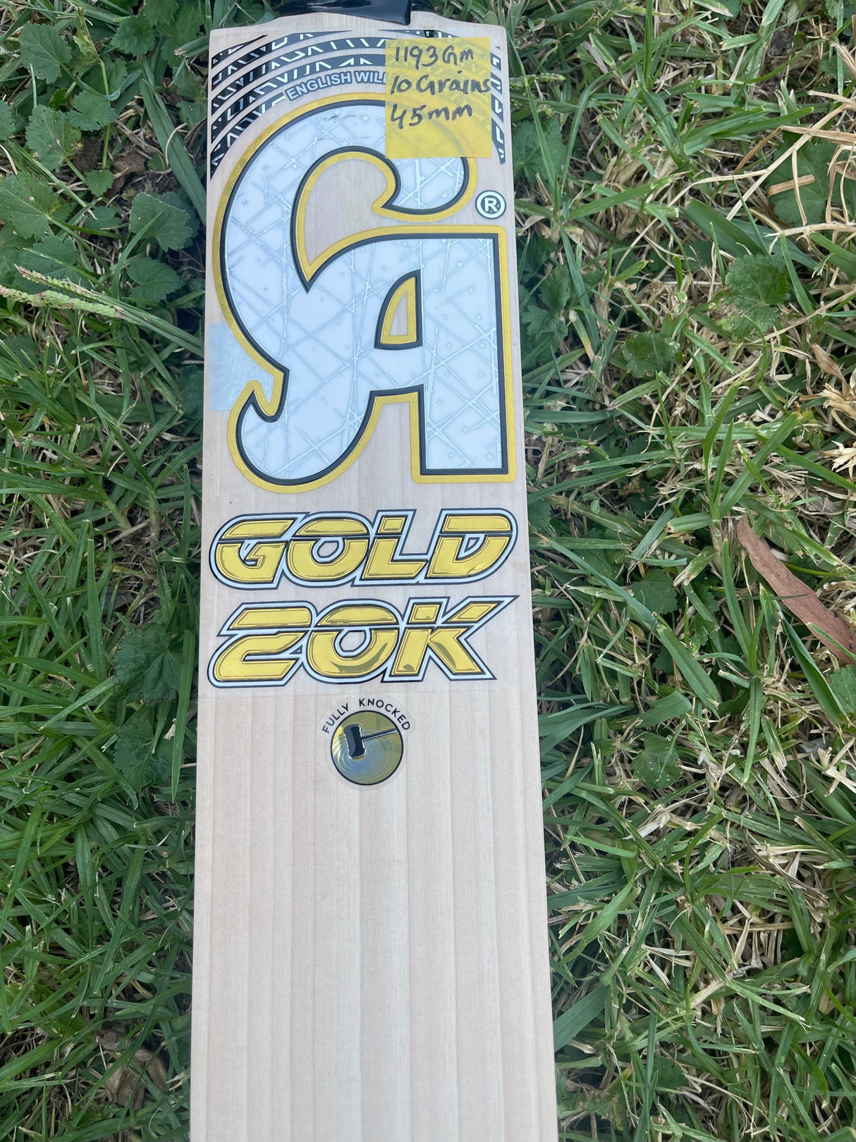 CA Gold 20k Cricket Bat-English Willow-10 Grains-1193g