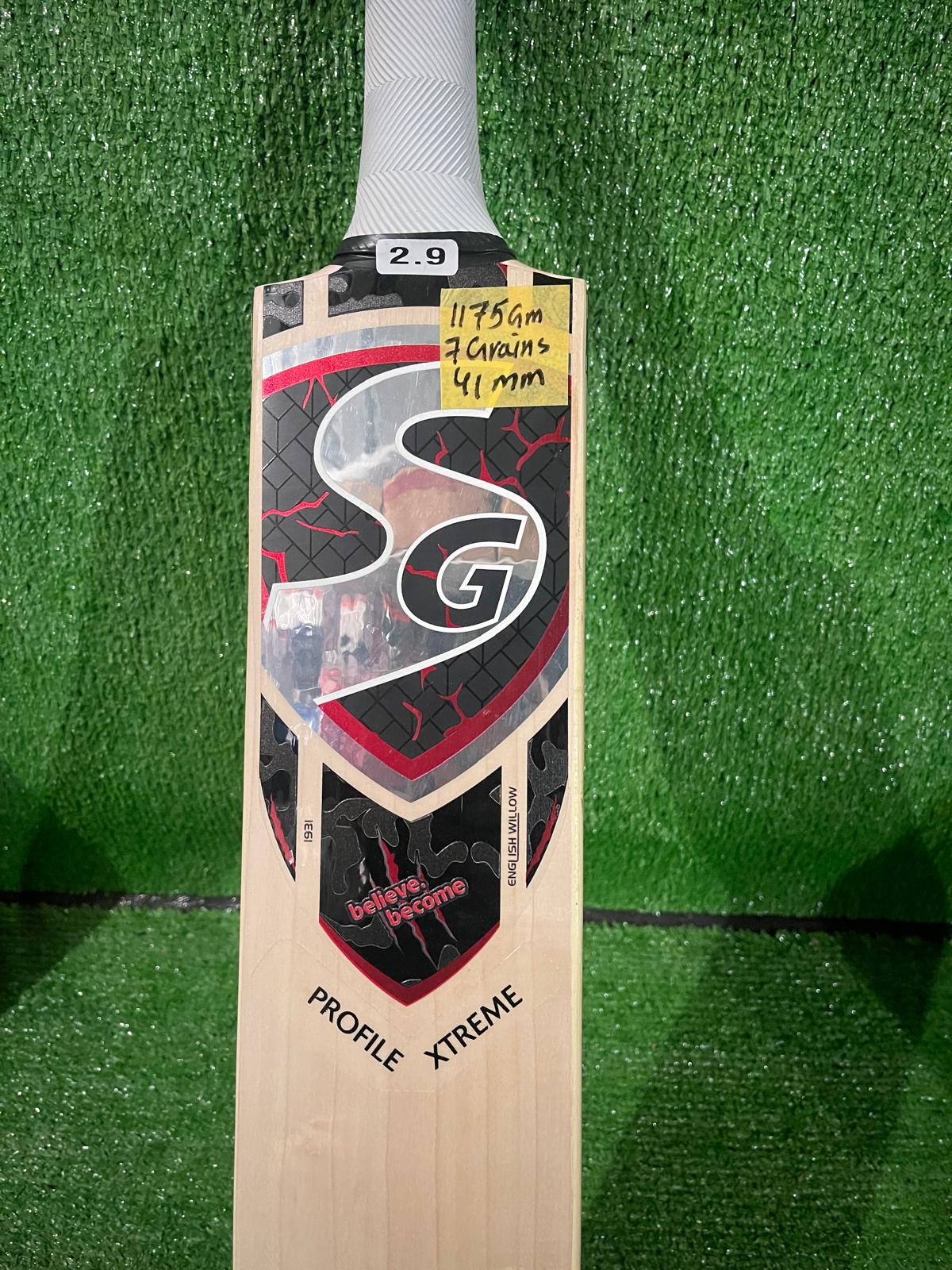SG Profile Xtreme | English willow Cricket Bat -7 Grains-1175g