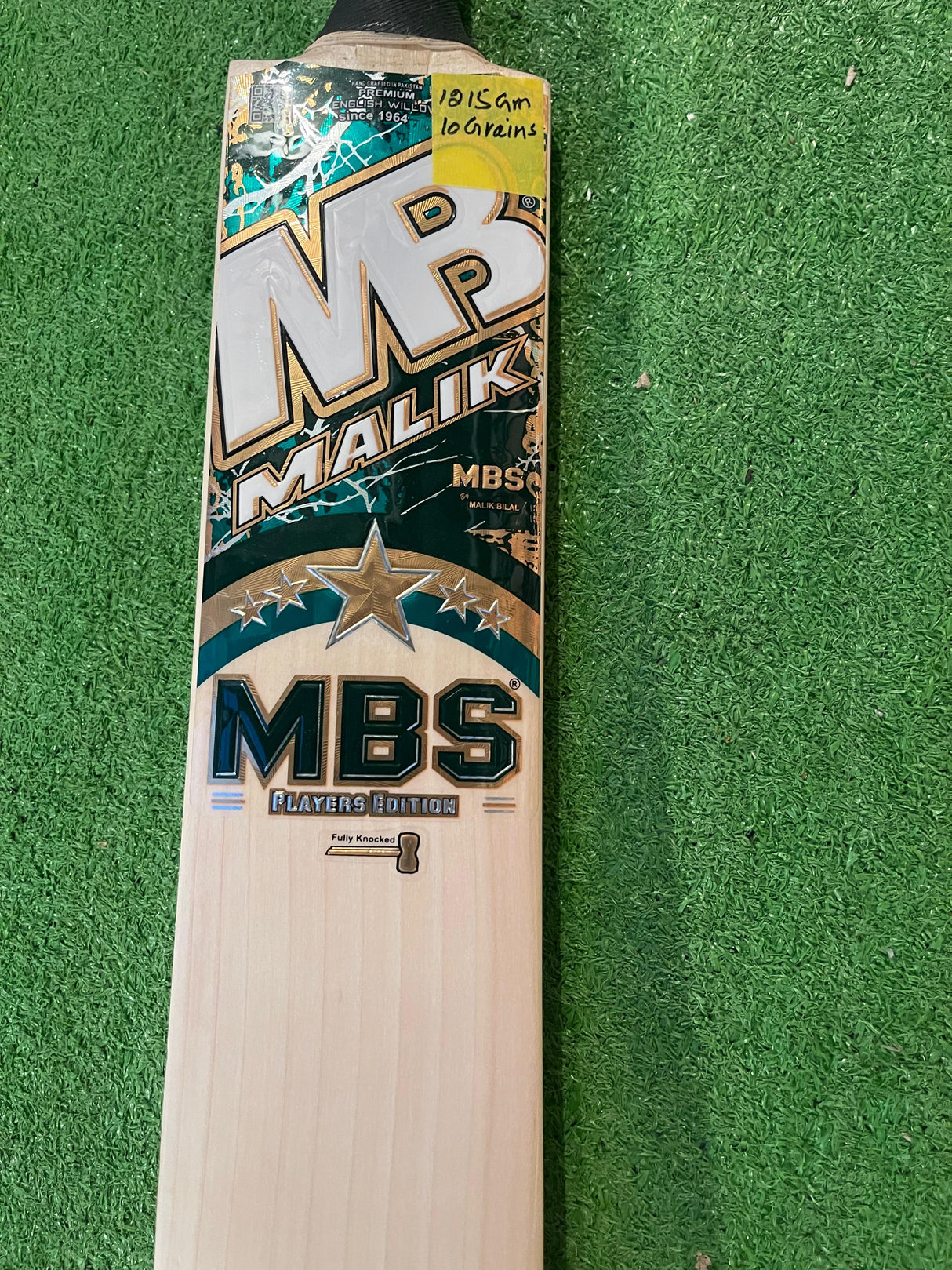 MB MALIK PLAYERS EDITION ENGLISH WILLOW CRICKET BAT -1215g-10 Grains