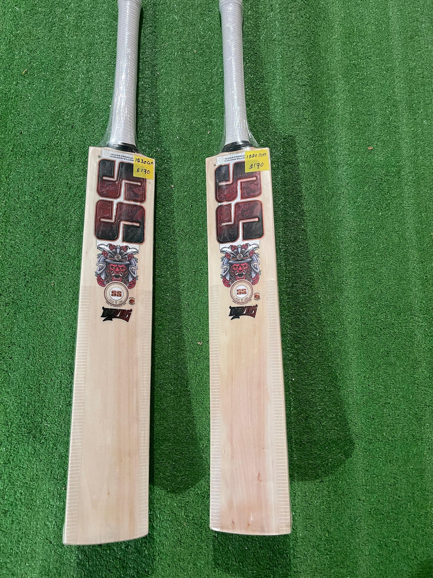 SS DEVILS Super Premium Kashmir willow Cricket Bats - 1230g & 1220g