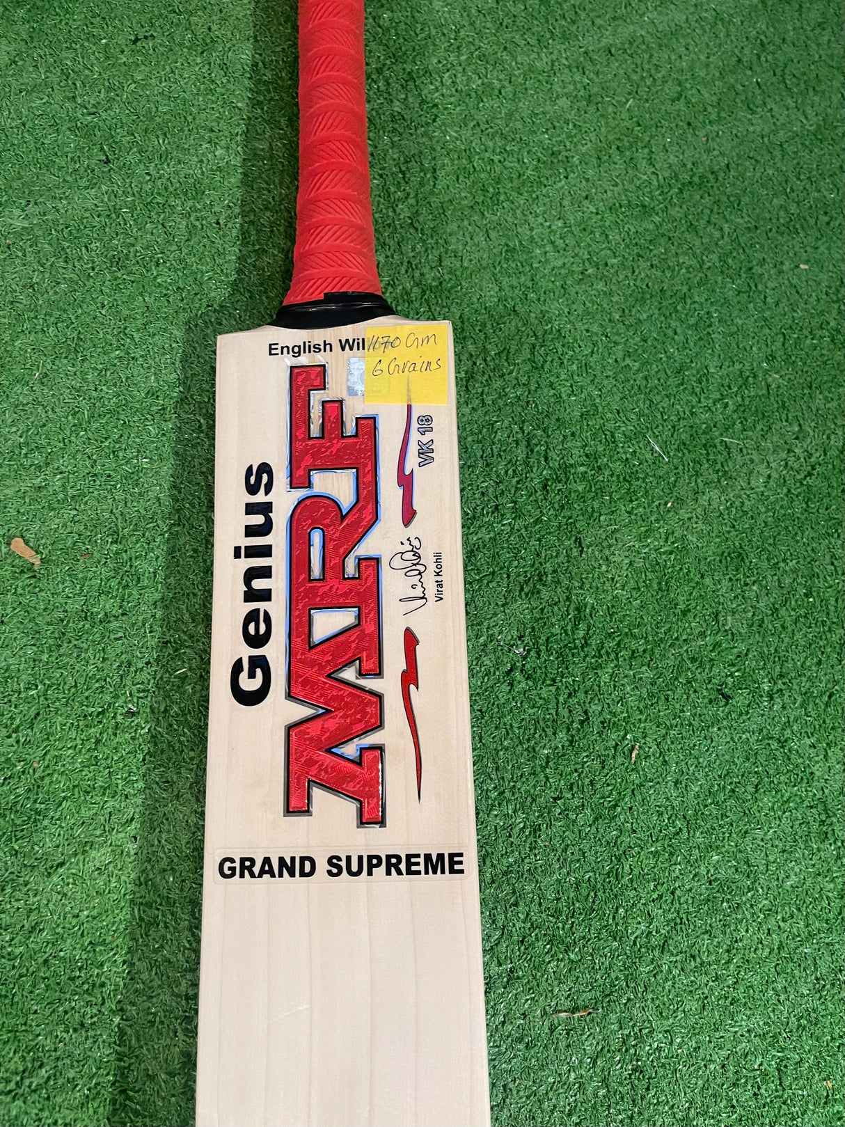 MRF Genius Supreme English Willow Cricket Bat - 6 Grains / 1170g