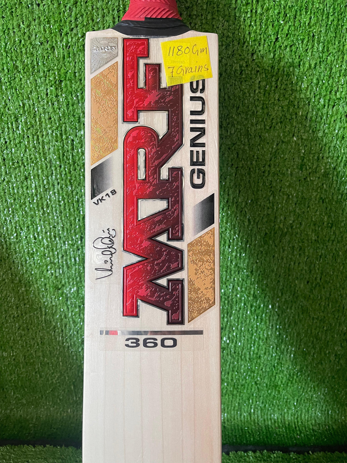 MRF Genius 360 Edition English Willow Cricket Bat - 7 Grains / 1180g