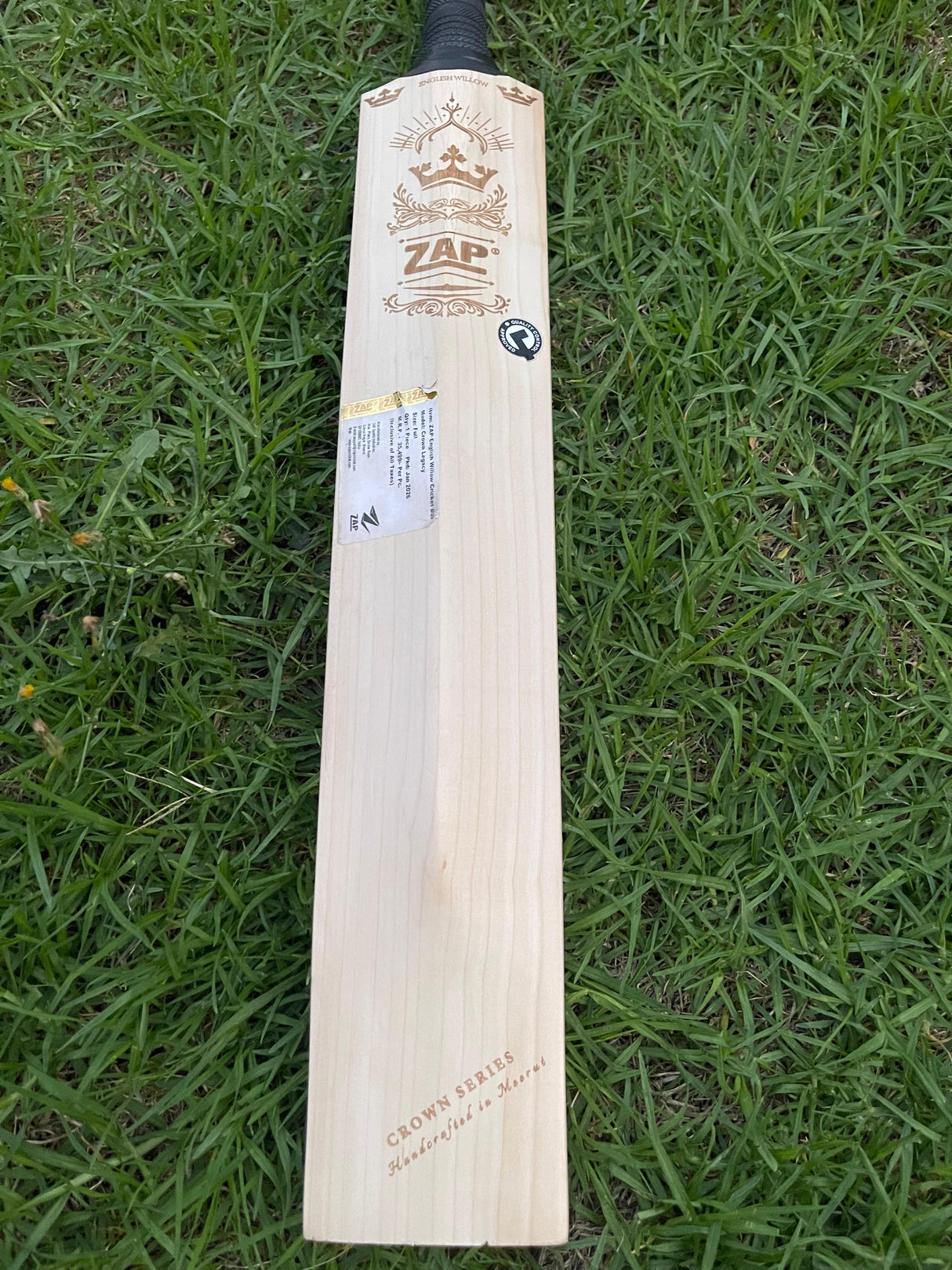ZAP Crown Lagacy Premium English willow Cricket Bat - 12 Grains - 1115g