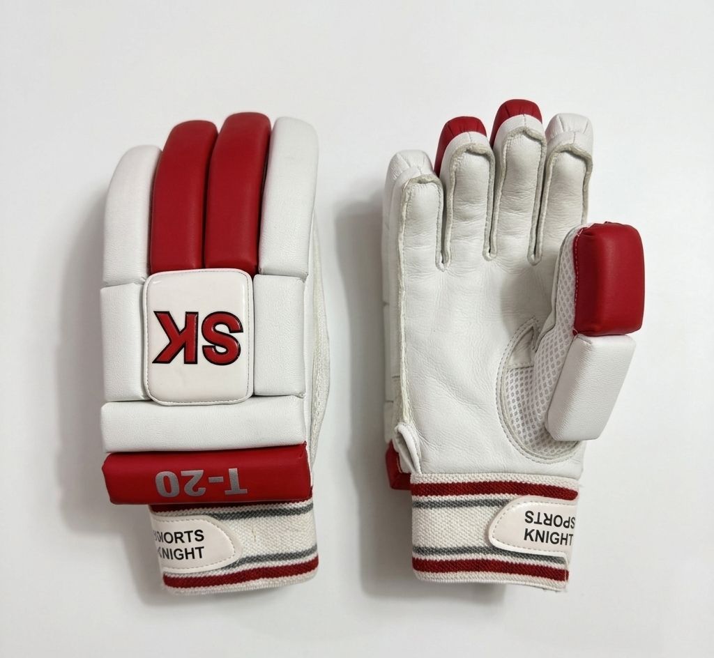 SK T-20 Cricket batting gloves | Red