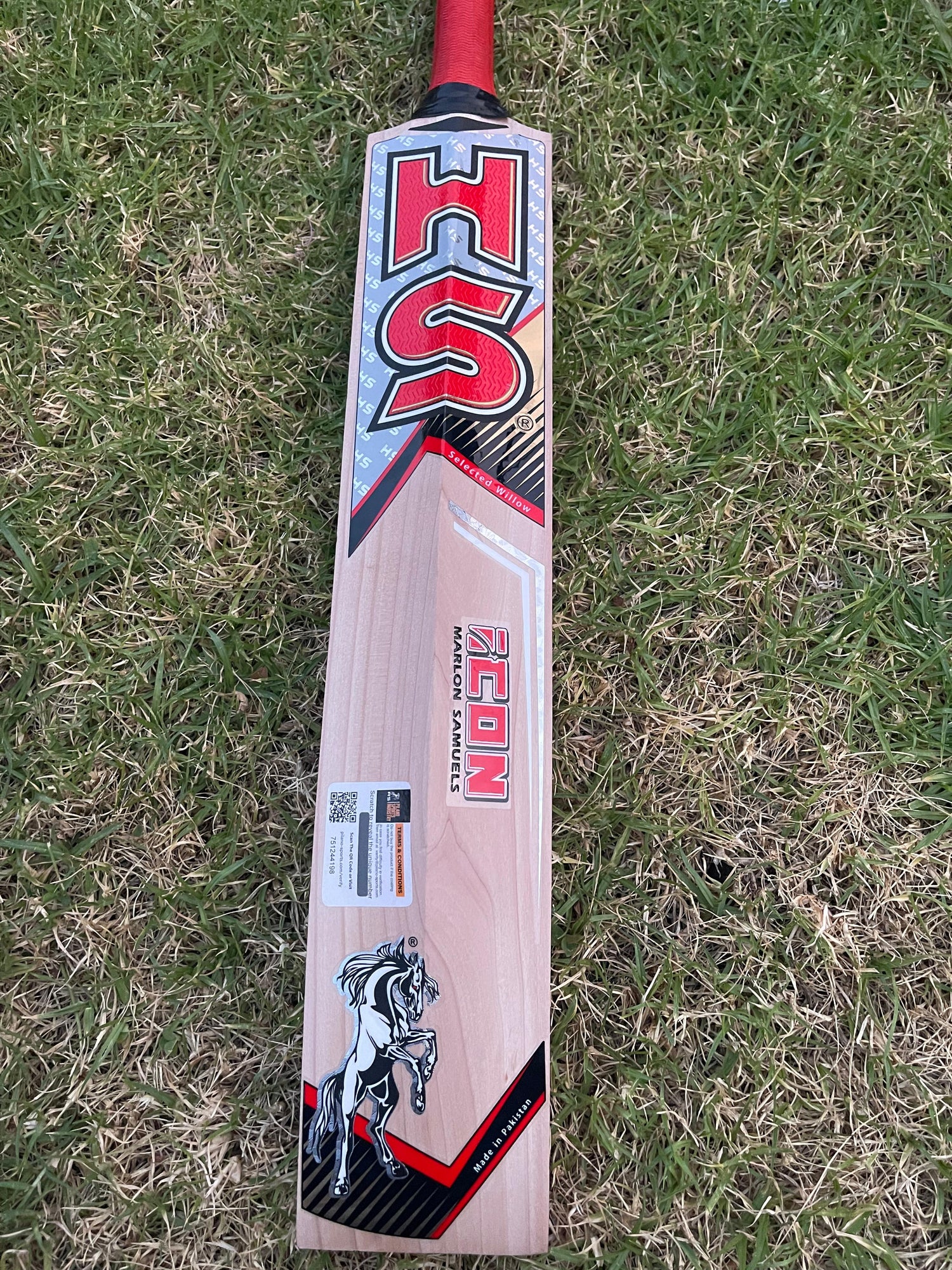 HS ICON English Willow Cricket bat-SH-8 Grain-1213g