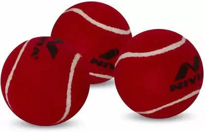Nivia Hard Tennis Cricket Ball-Red- Pack of 12 Balls