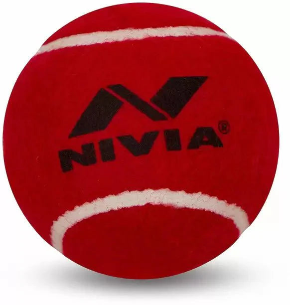 Nivia Hard Tennis Cricket Ball-Red- Pack of 12 Balls