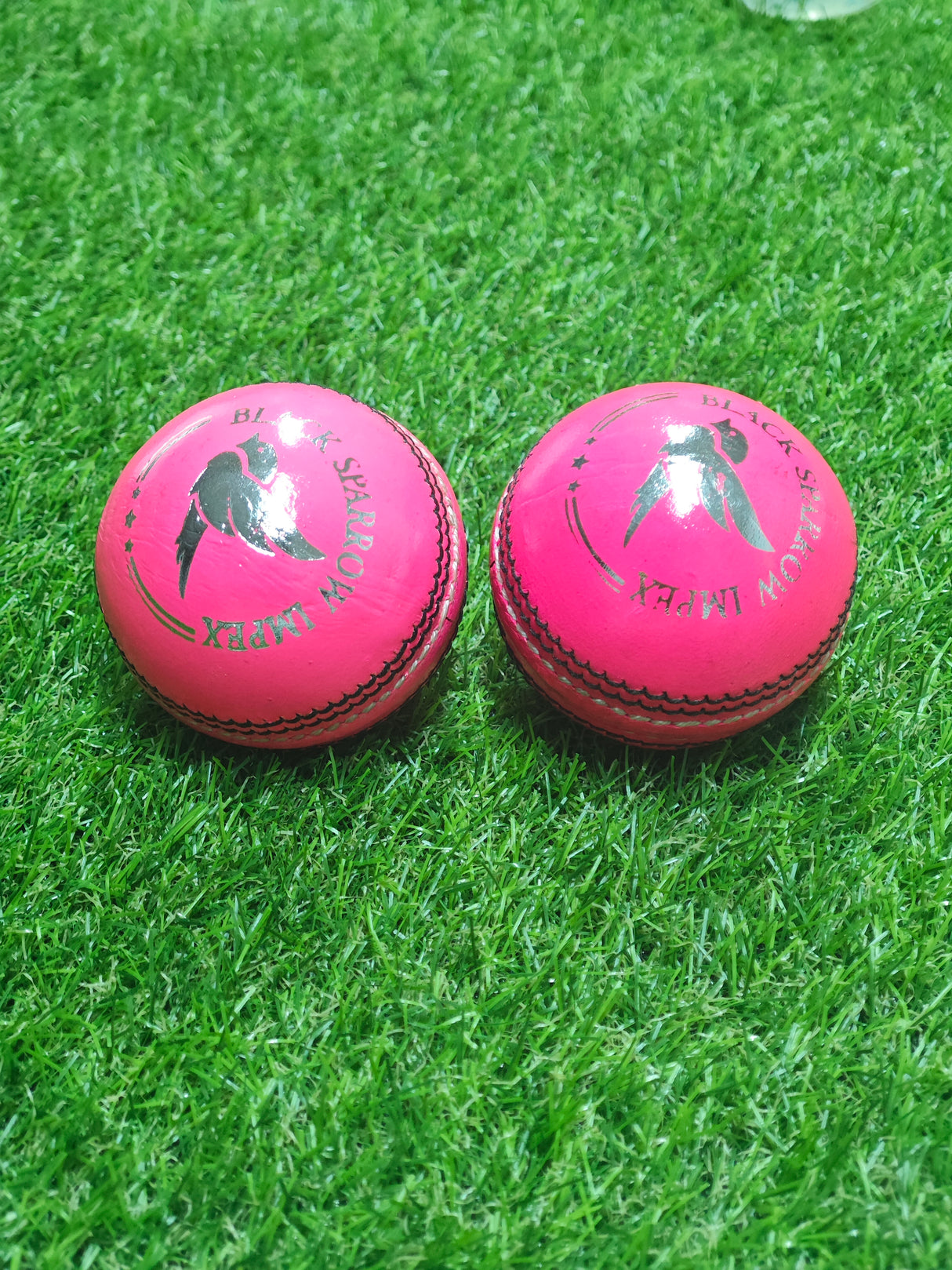 Black Sparrow-Junior cricket leather ball-4 Piece- 142g-Pink-Pack of 6