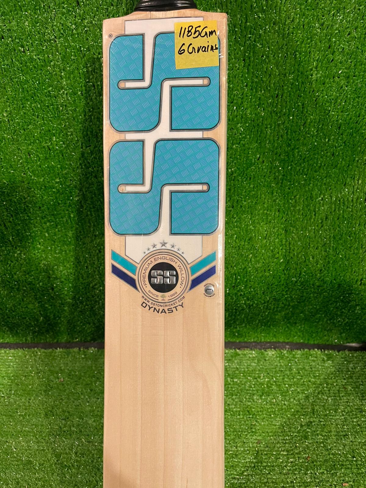 SS DYNASTY English willow Cricket Bat - 6 Grains - 1185 gram