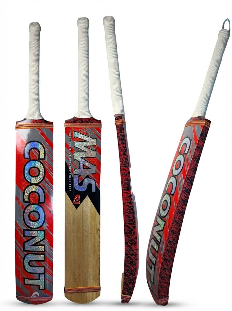 MAS Tape Ball / Soft Tennis Cricket Bat | Coconut Willow Grade 1