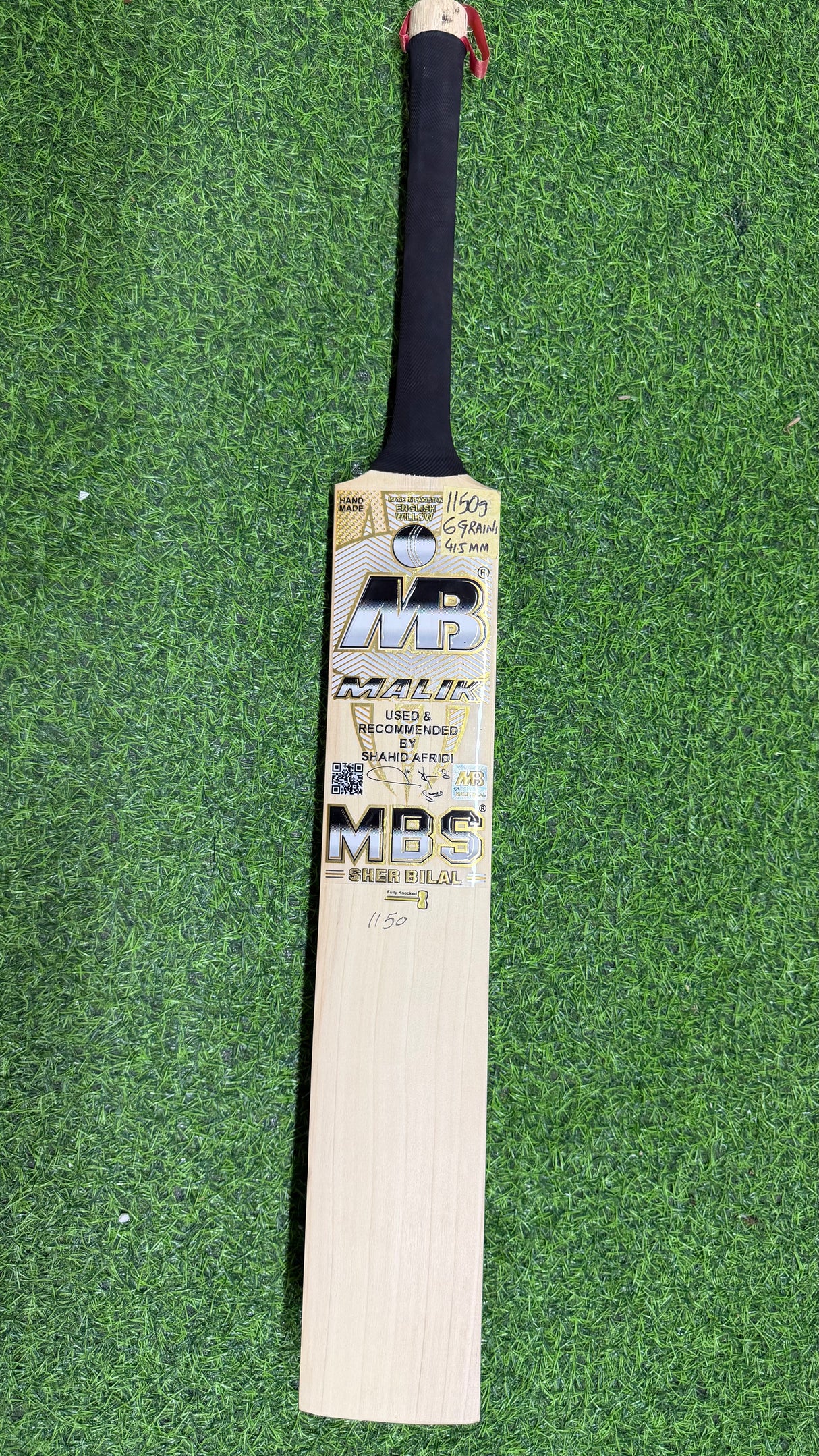 MBS SHER BILAL English Willow Cricket bat-6 Grains-1150g