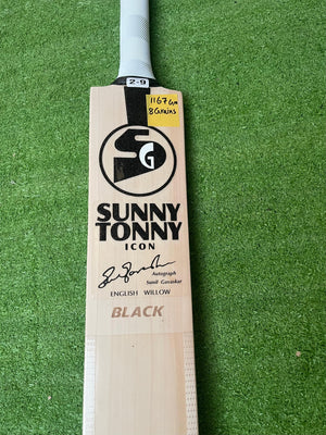 SG SUNNY TONNY ICON BLACK English willow Cricket Bat -1167g- 8 Grains
