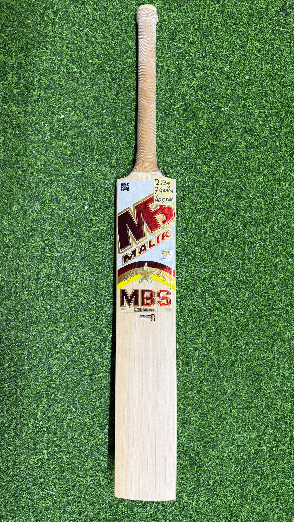 MALIK MBS PRO English Willow Cricket bat-7 GRAINS-1223g