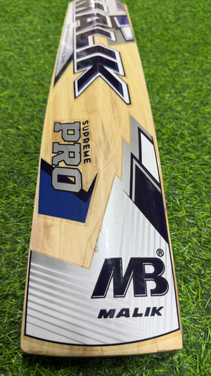 MB MALIK SUPREME PRO ENGLISH WILLOW CRICKET BAT-1231g-8 GRAINS