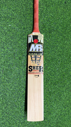 MB MALIK SHER AMIN English Willow Cricket Bat MB Malik -1235g - 9 Grains