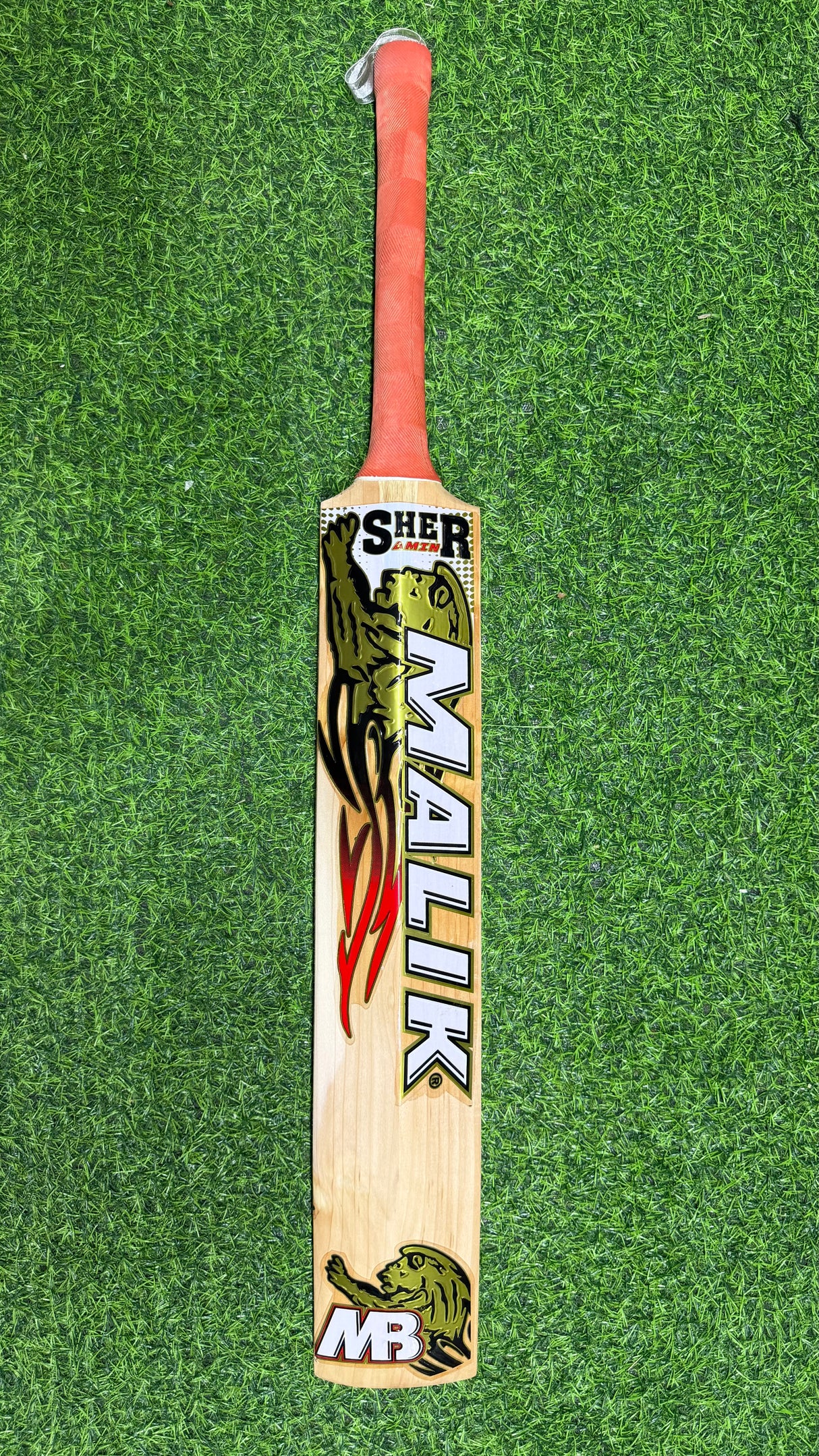 MB MALIK SHER AMIN English Willow Cricket Bat MB Malik -1235g - 9 Grains